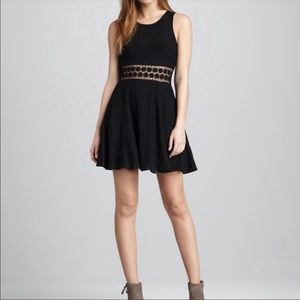 Free People - Black Daisy Lace Cut Out Dress